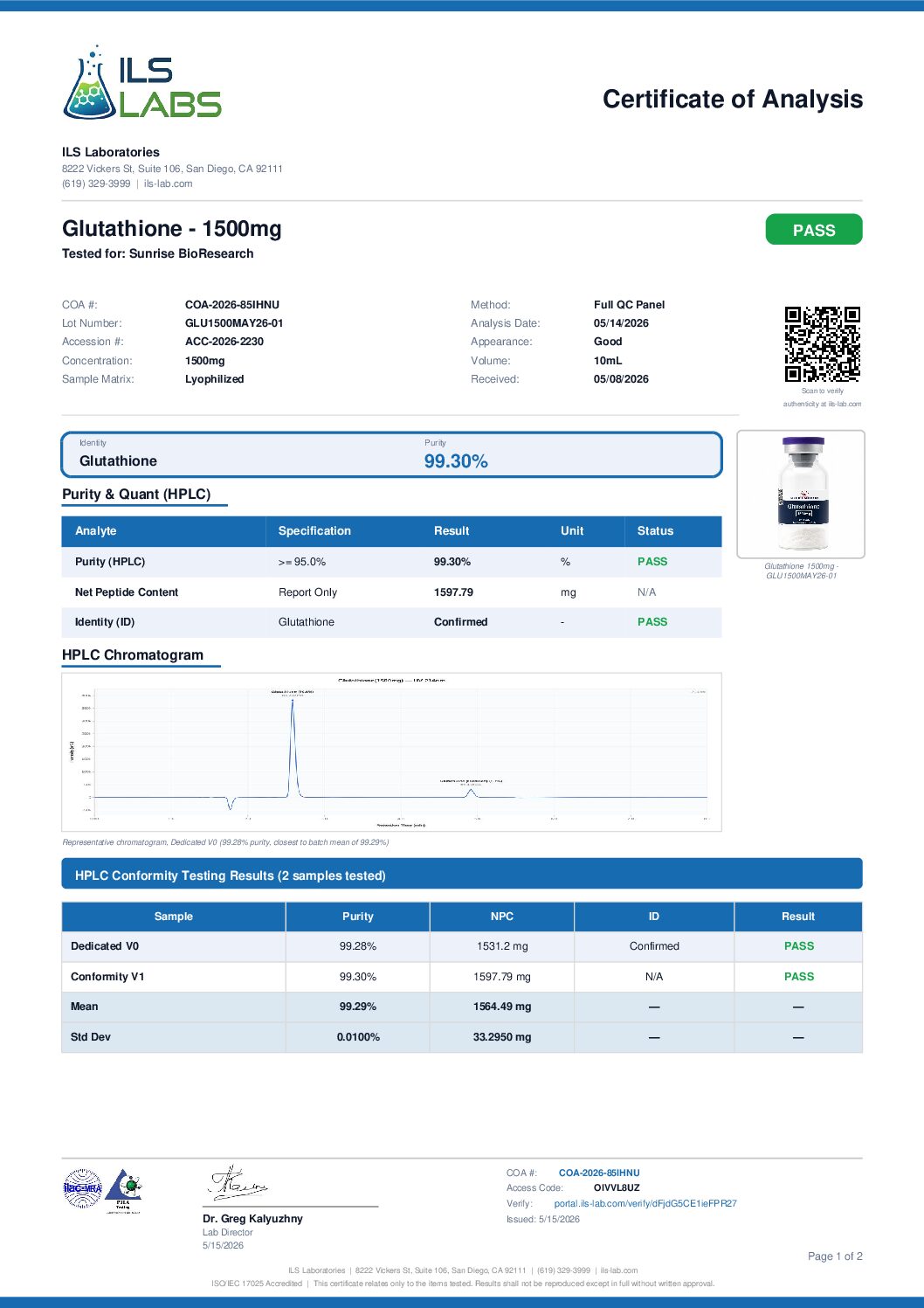 Glutathione 1500mg