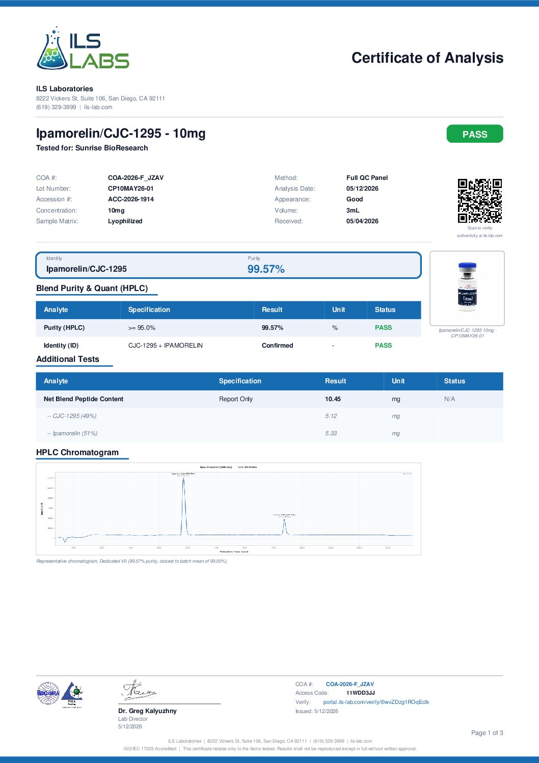 Ipamorelin/CJC-1295 (no DAC) 10mg